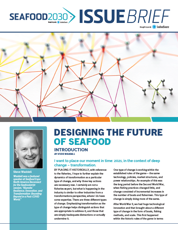 Seafood2030 Issue Brief, Volume 3: Designing the Future of Seafood