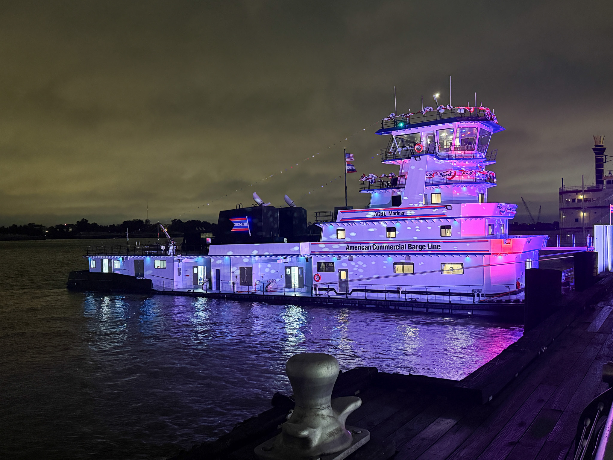 ACBL introduces new 200' towboat in rare nighttime christening | WorkBoat