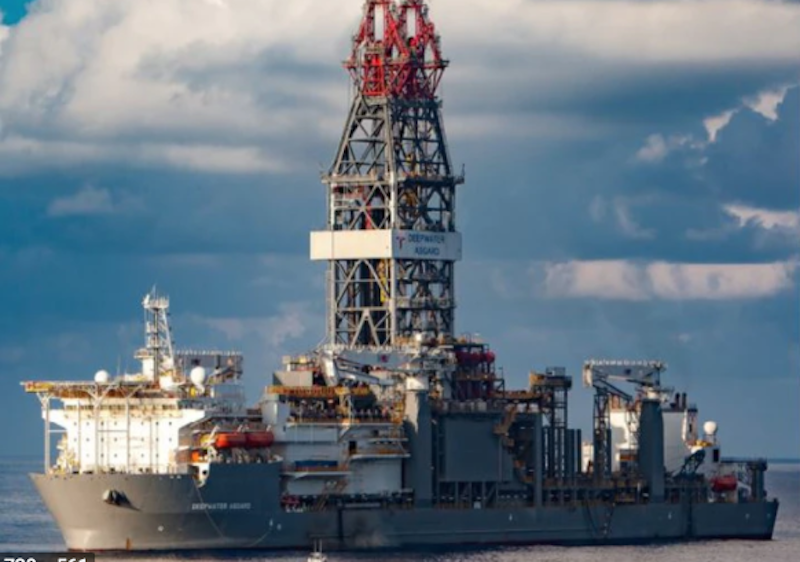 Transocean's Deepwater Asgard drillship has a maximum drilling depth of 40,000 feet. Transocean photo