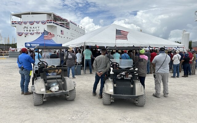 Conrad Shipyard holds recognition ceremony for Navy YRBM | WorkBoat